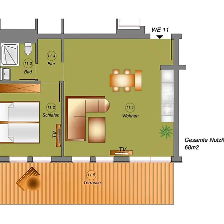 Apartment Traumhaftes Mit Terrasse - Odins Blick 11 - Ruhige Lage Mit Privatstrand, Sauna Lobbe